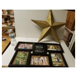 Picture Frame And Metal Star