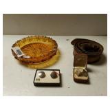 Ashtray, Belt And Cufflinks