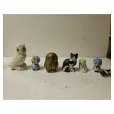 Owl And Cat Figurines