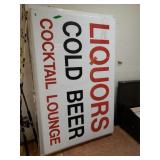 Liquor Cold Beer And Cocktail Lounge Sign