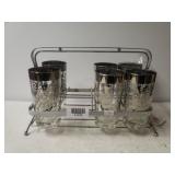 Vintage Glasses & Rack