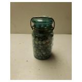 Vintage Ball Mason Jar Full Of Marbles