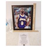 Autographed Print Of Kobe Bryant W/COA - Framed