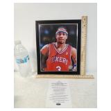 Autographed Print Of Allen Iverson W/COA - Framed