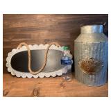 Decorative Chalkboard & Milk Can / Flower Holder