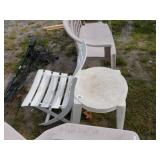 Plastic Chair And Side Table