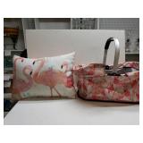 Flamingo Basket And Pillow
