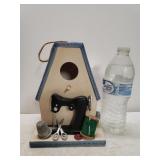 Ceramic Sewing Themed Birdhouse