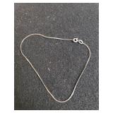 Ladies Silver Ankle Bracelet - Marked 925