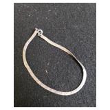Ladies Herringbone Silver Bracelet - 7 1/4" -