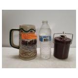 1996 Budweiser Clydesdale Christmas Stein & Small