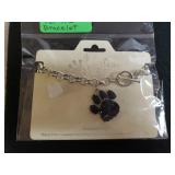 Ladies Blingy Pet Paw Bracelet