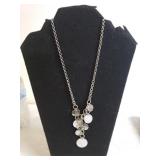 Ladies Lia Sophia Silvertone Chandelier Style