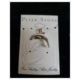 Peter Stone Silver Dolphin Pendant - Marked 925