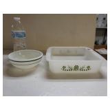 Vintage Pyrex Bowl And Glasbake Casserole Dish