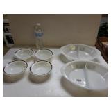 4 Vintage Pyrex Bowls And 2 Vintage Glasbake