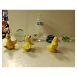 Paperweights And Duck Figurines