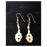 Ladies Freshwater Pearl Ball Wire Earrings
