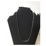 Ladies Silver Herringbone Necklace - Marked 925