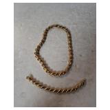 2-piece Goldtone Necklace & Bracelet Set