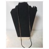 Ladies Long Silver Herringbone Necklace - Marked