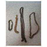 (4) Chain Link Pieces Of Jewelry