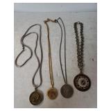 (4) Medallion Necklaces
