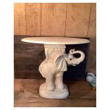 Elephant Stand With Marble Top