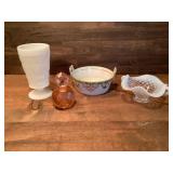 Various Glass Lot Including Hobnail Fenton