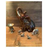 Elephant Collection Including Pewter