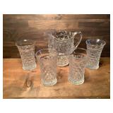 Fostoria Pitcher & Glasses