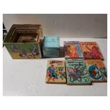Vintage Disney Stackable Boxes And Vintage Books