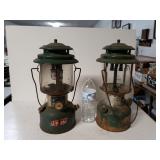 2 Vintage Coleman Oil Lamps