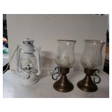 Oil Lamp Light And Candle Holders