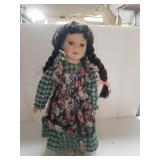 Floral Dressed Porcelain Doll