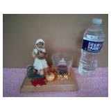 Fall Decor - Pilgrim Girl and Thanksgiving Votive