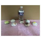 7 Glass Decorative Eggs