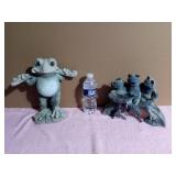 2 Outdoor Frog Figures