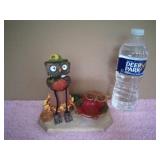 Fall Decor - Owl and Owl Candleholder on Pedestal
