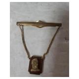 Mens Intaglio Gold Filled Tie Clip