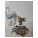 Metal Home Decor - Hummingbird & Crab