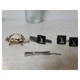 Mens Jewelry Lot- Tie Clips & Cuff Links
