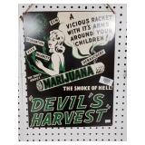 Metal Devils Harvest Sign