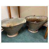 (2) Reeves Metal Ash Buckets