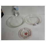 Pyrex Pie Dishes And Budweiser Ashtray