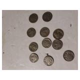 11 Buffalo Nickels