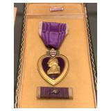 Genuine WW2 Purple Heart With Letter Awarding The