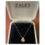 10k Gold Pendant & Necklace