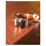 Ladies Rose Gold Toned Cocktail Ring Size 10