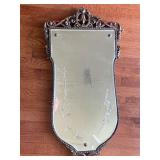 Antique Ornate Etched Glass Mirror